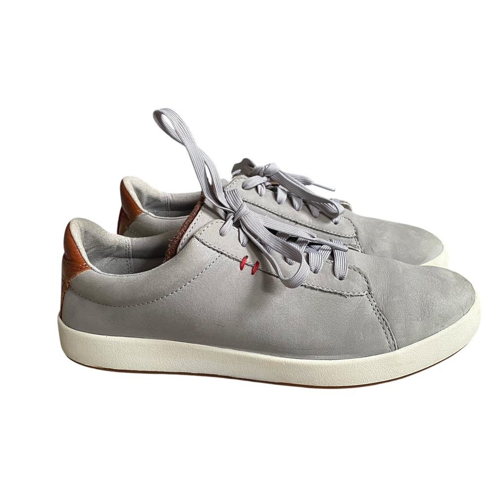 Kodiak Leather Sneakers Men's 8.5 EU 39 Light Gray Tennis Shoes Lace Up Preppy